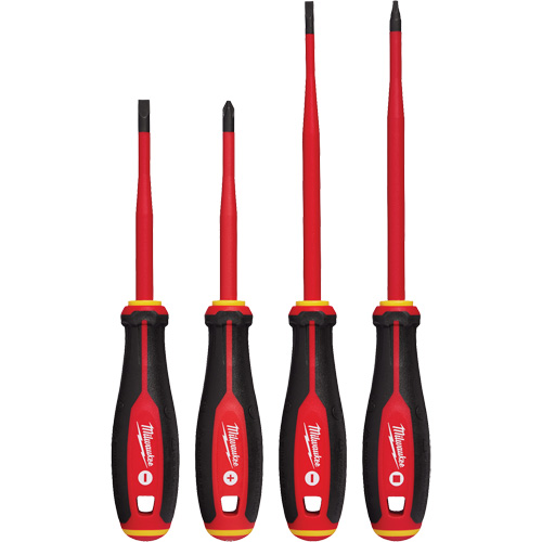 Insulated Slim Tip Screwdriver Set, 4 Pcs., Magnetic Brunswick Fyr & Safety