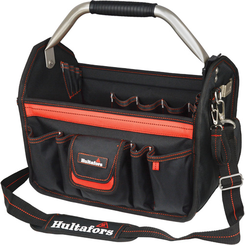 Porte-outils de 14" &agrave; dessus ouvert, Polyester balistique, Noir/Rouge Brunswick Fyr & Safety