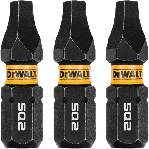 3-Piece FLEXTORQ&reg; Impact Screwdriving Bits, Square, #2, 1/4" Drive Brunswick Fyr & Safety