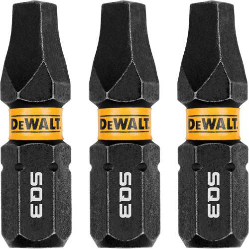 3-Piece FLEXTORQ&reg; Impact Screwdriving Bits, Square, #3, 1/4" Drive Brunswick Fyr & Safety
