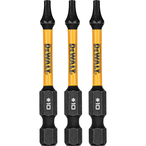 3-Piece FLEXTORQ&reg; Impact Screwdriving Bits, Torx, T-10, 1/4" Drive Brunswick Fyr & Safety