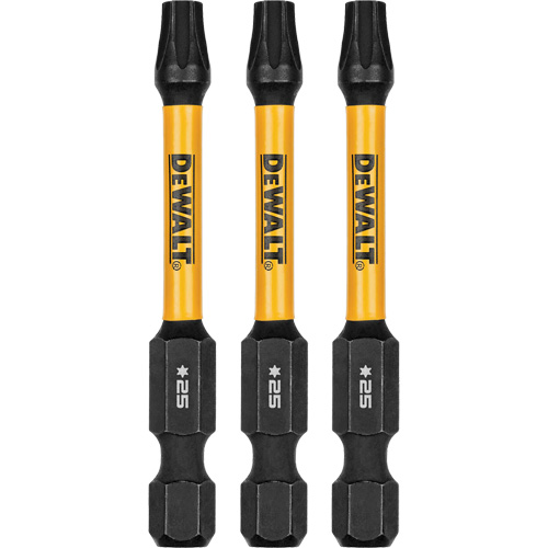 3-Piece FLEXTORQ&reg; Impact Screwdriving Bits, Torx, T-25, 1/4" Drive Brunswick Fyr & Safety