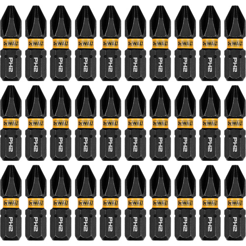 30-Piece FLEXTORQ&reg; Impact Driver Bit Set, Phillips, #2, 1/4" Drive Brunswick Fyr & Safety