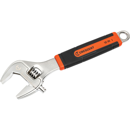 Adjustable Wrench, 10" L, 2-7/10"/38 mm Max Width, Chrome/Polished Brunswick Fyr & Safety