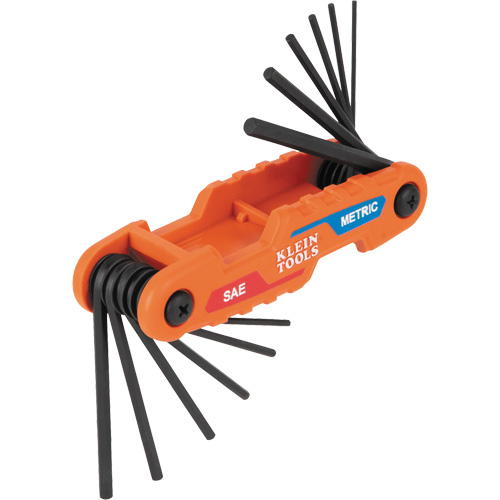 Compact Folding Hex Key Set, 12 Pcs., Metric & Imperial Brunswick Fyr & Safety