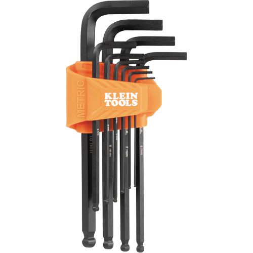 L-Style Long Ball-End Hex Key Set, 10 Pcs., Metric Brunswick Fyr & Safety