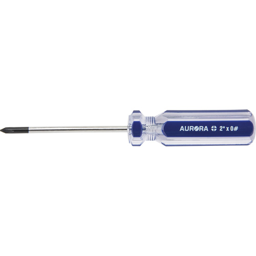 Tournevis Philips bleu transparent avec bandes, #0, Prise Plastique Brunswick Fyr & Safety