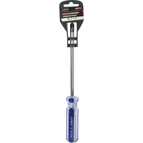 Blue Transparent Striped Philips Screwdriver, #3, Plastic Handle Brunswick Fyr & Safety