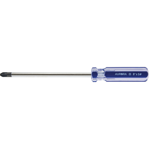 Blue Transparent Striped Philips Screwdriver, #3, Plastic Handle Brunswick Fyr & Safety