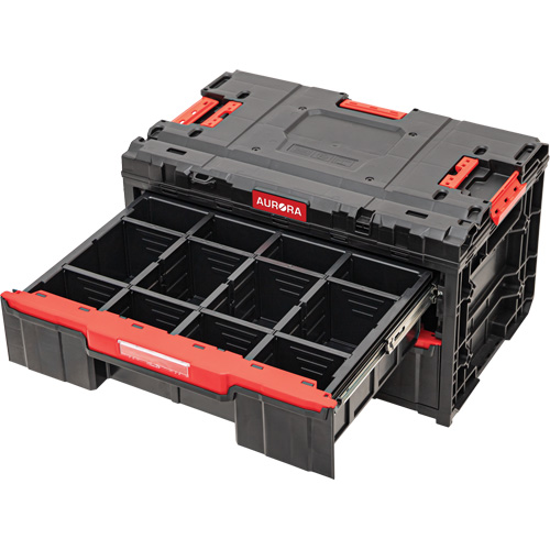 Arx&reg; 2-Drawer Toolbox, 23-1/10" x 15" x 13-2/5", Black Brunswick Fyr & Safety