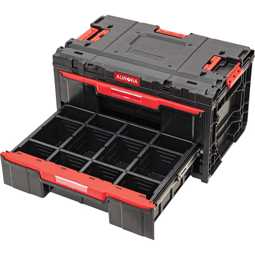 Arx&reg; 2-Drawer Toolbox, 23-1/10" x 15" x 13-2/5", Black Brunswick Fyr & Safety