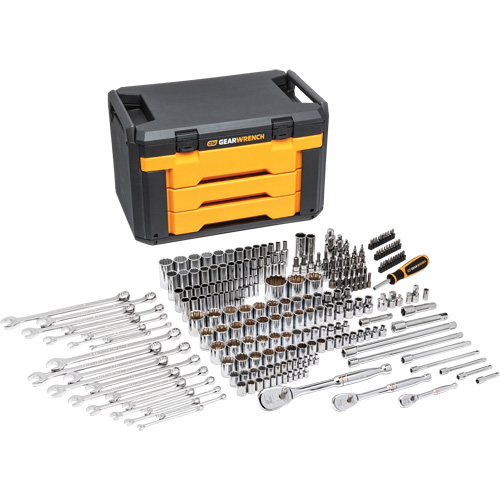 12-Point Mechanics Tool Set in 3 Drawer Storage Box Brunswick Fyr & Safety