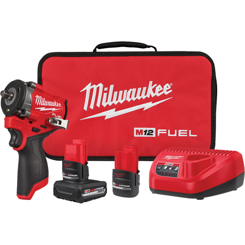 Fuel Stubby Impact Wrench Kit, 12 V, 3/8" Socket Brunswick Fyr & Safety