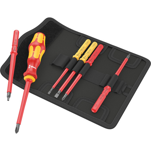 Tournevis imp&eacute;rial porte-embouts Kraftform Kompakt VDE 7 et embouts, 1000 V, 6 M Brunswick Fyr & Safety