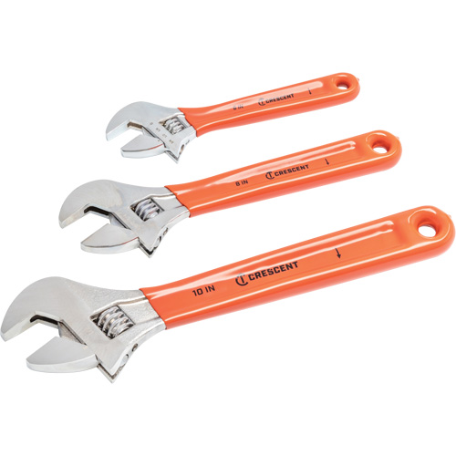 Cushion Grip Wrench Set, Adjustable, 3 Pieces Brunswick Fyr & Safety