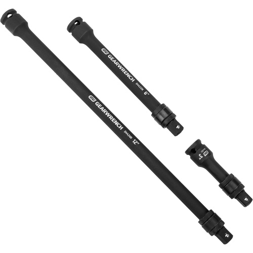 Jeu de rallonges &agrave; chocs verrouillables 3 mcx, Prise de 3/8", Fini Phosphate de mangan&egrave;se, 3 M Brunswick Fyr & Safety