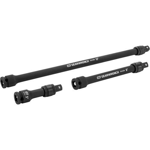 Jeu de rallonges &agrave; chocs verrouillables 3 mcx, Prise de 3/8", Fini Phosphate de mangan&egrave;se, 3 M Brunswick Fyr & Safety