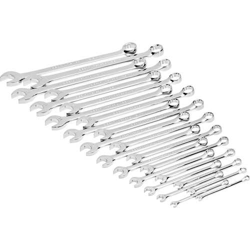 12-Point Long Pattern Combination Metric Wrench Set in Foam Storage Tray, Open-Ended, 24 Pieces, Metric Brunswick Fyr & Safety