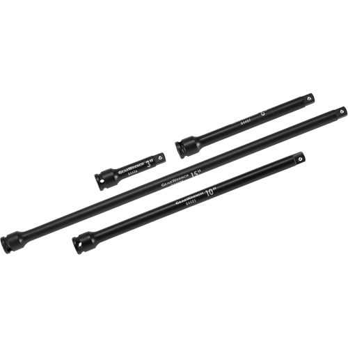 Drive Impact Extension Set, 3/8" Drive, Manganese Phosphate Finish, 4 Pcs Brunswick Fyr & Safety