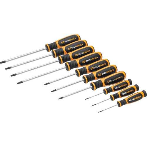 Torx&reg; Dual Material Screwdriver Set in Foam Storage Tray, 10 Pcs. Brunswick Fyr & Safety
