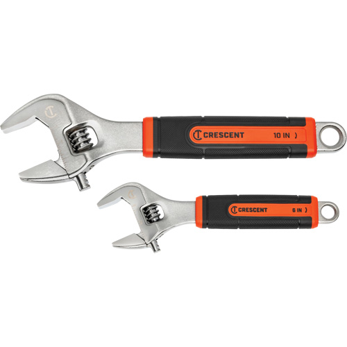 Quick-Fit-Jaw Adjustable Wrench Set, Adjustable, 2 Pieces, Imperial and Metric Brunswick Fyr & Safety