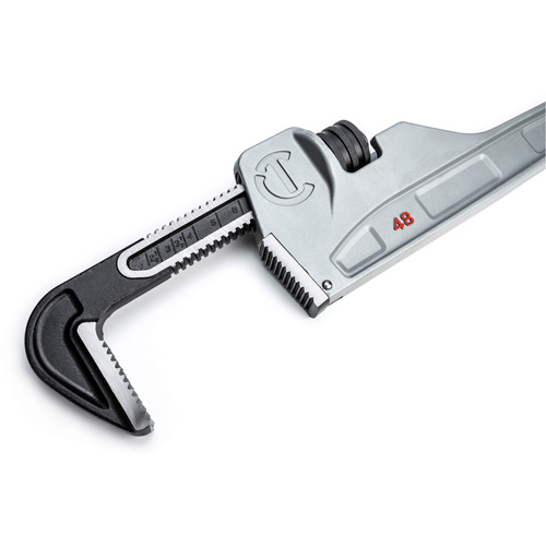 Cl&eacute; &agrave; tuyaux, Cap des m&acirc;choires 6", Longueur 48", Fini Rev&ecirc;tement en poudre, Prise Non-ergonomique Brunswick Fyr & Safety