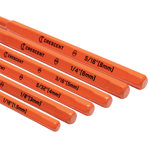 Pin Punch Set, 6 Pieces Brunswick Fyr & Safety