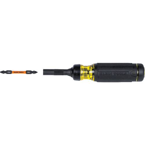 15-in-1 Ratcheting Impact-Rated Multi-Bit Torsion Zone Screwdriver, 9-1/2" L, Cushion Grip Handle Brunswick Fyr & Safety