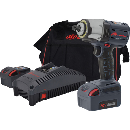 Compact High Torque Cordless Impact Wrench Kit, 20 V, 3/8" Socket Brunswick Fyr & Safety