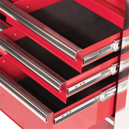 PRC4211 Pro Series Roller Cabinet, 11 Drawers, 42" W x 18" D x Red Brunswick Fyr & Safety