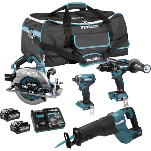 Ensemble 4 outils &agrave; moteur sans balai XGT, Lithium-ion, 40 V Brunswick Fyr & Safety