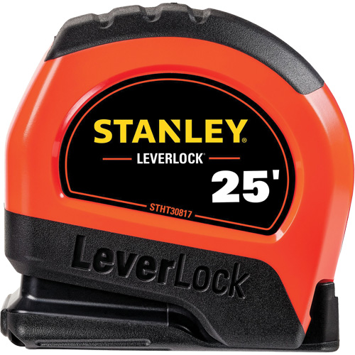 Ruban &agrave; mesurer haute visibilit&eacute; LEVERLOCK, 25', Marques de goujon Imp&eacute;rial Brunswick Fyr & Safety