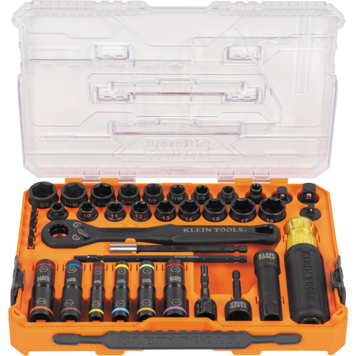 KNECT Complete Impact Pass Through & Flip Socket Set, 39 Pcs, Impact Brunswick Fyr & Safety