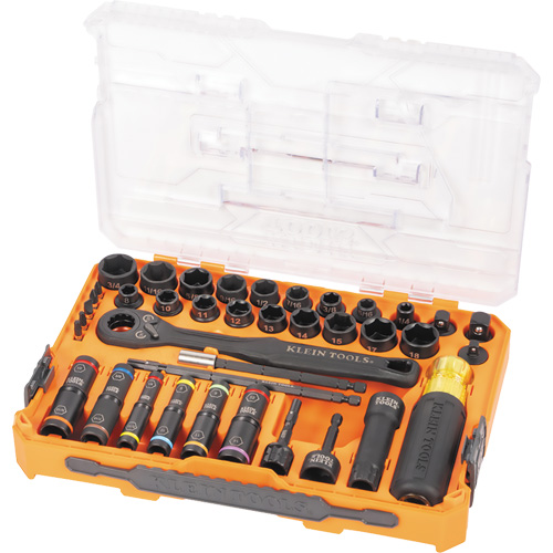 KNECT Complete Impact Pass Through & Flip Socket Set, 39 Pcs, Impact Brunswick Fyr & Safety