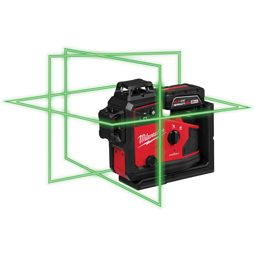 M12 Green 360° 3-Plane Laser with Automatic Alignment & Receiver Brunswick Fyr & Safety