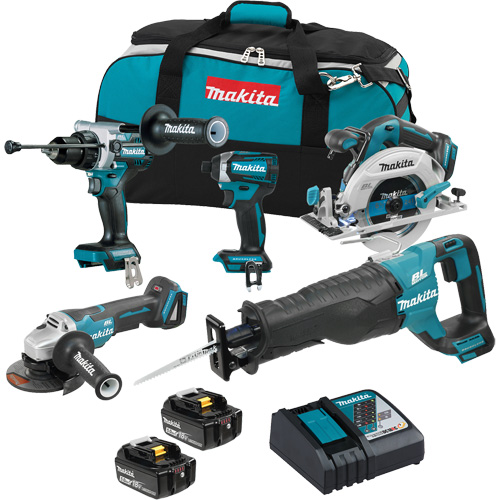 18V LXT Brushless 5 Tool Combo Kit, Lithium-Ion, 18 V Brunswick Fyr & Safety