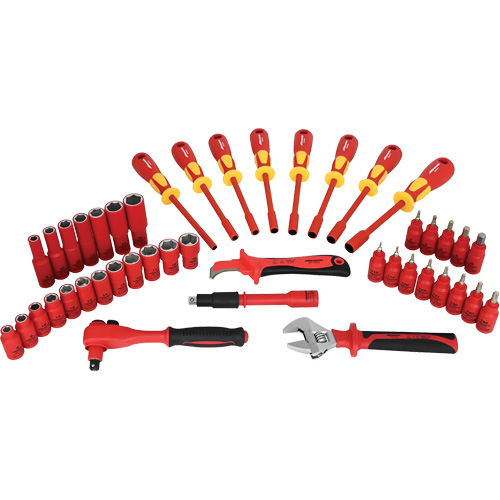 Insulated Socket & Tool Set, 44 Pcs Brunswick Fyr & Safety