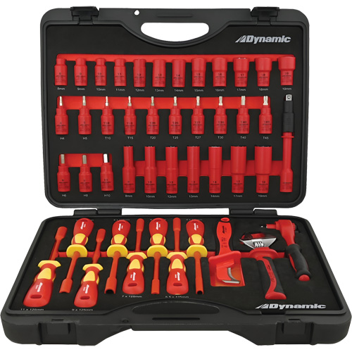 Insulated Socket & Tool Set, 44 Pcs Brunswick Fyr & Safety