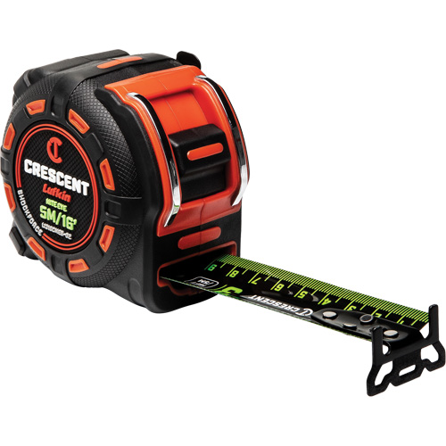 Shockforce NITE EYE Tape Measure, 1-1/4" x 16'/5 m, Metric/SAE Graduations Brunswick Fyr & Safety