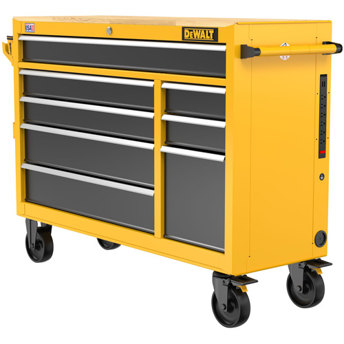 Heavy-Duty Mobile Workstation, 8 Drawers, 52" W x Yellow Brunswick Fyr & Safety