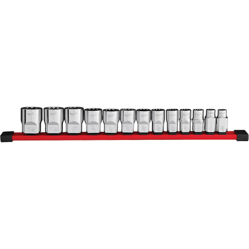 12-Point SAE Socket Set, 13 Pcs, 1/2" Drive Size Brunswick Fyr & Safety