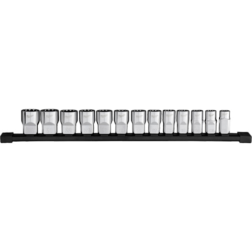 Jeu de douilles m&eacute;triques &agrave; 12 pans, 13 Mcx, Prise de 1/2" Brunswick Fyr & Safety