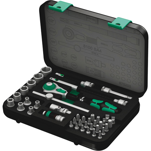Jeu de cliquets rapides Zyklop 8100 SA 4, 41 Mcx, Prise de 1/4" Brunswick Fyr & Safety