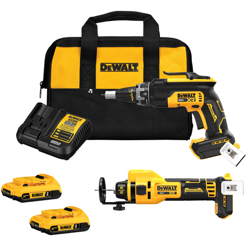 XR&reg; Brushless Drywall Screwgun & Cut-Out Tool Combo Kit, Lithium-Ion, 20 V Brunswick Fyr & Safety