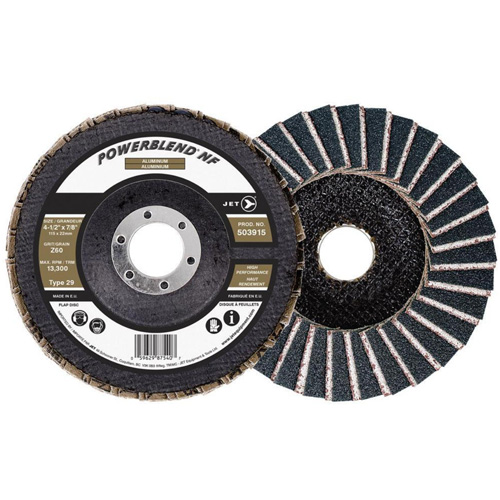Disque &agrave; lamelles POWERBLEND NF, 4-1/2" x 7/8", Type 29, Grain Z60, Alumine de zirconium Brunswick Fyr & Safety