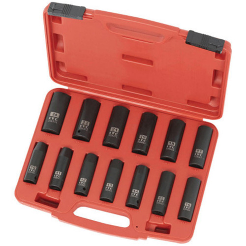 IPS-1312DM Metric Socket Set, 13 Pcs, Impact, 1/2" Drive Size, Deep Brunswick Fyr & Safety