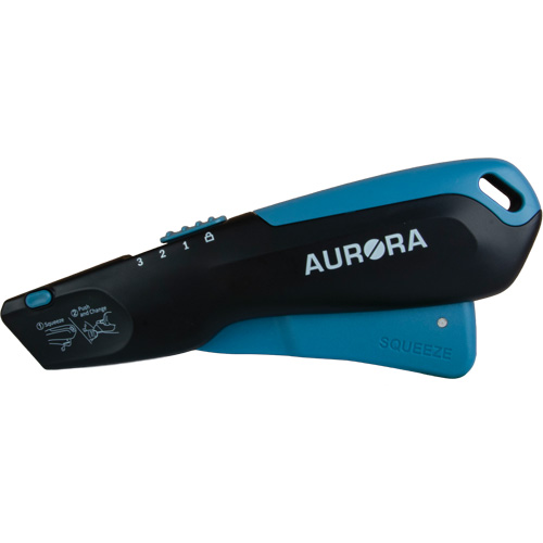 Retractable Safety Knife , Stainless Steel, Heavy-Duty, Plastic/Aluminum Handle Brunswick Fyr & Safety