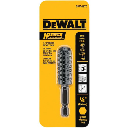 R&acirc;pe rotative cylindrique haute performance 1/2" avec tige hexagonale 1/4" Brunswick Fyr & Safety