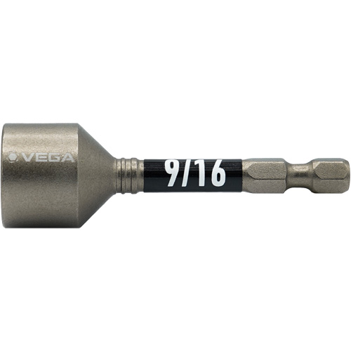 Tourne-&eacute;crou Impactech, Embout 9/16", Prise 1/4", 2-9/16" lo, Magn&eacute;tique Brunswick Fyr & Safety