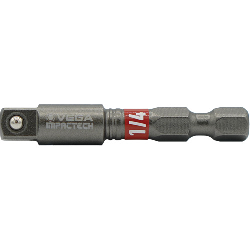 Impactech&reg; Impact Socket Adapter, 1/4" Drive Size, 1/4" Male Size, 2" L Brunswick Fyr & Safety